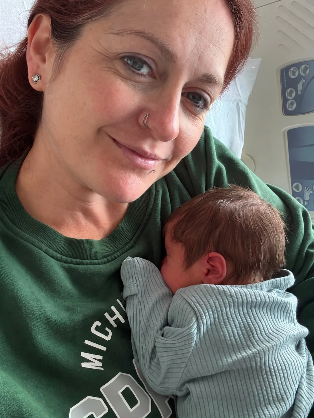 Mother holding her baby